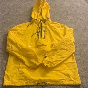 Yellow Sport Rain Jacket Pull Over